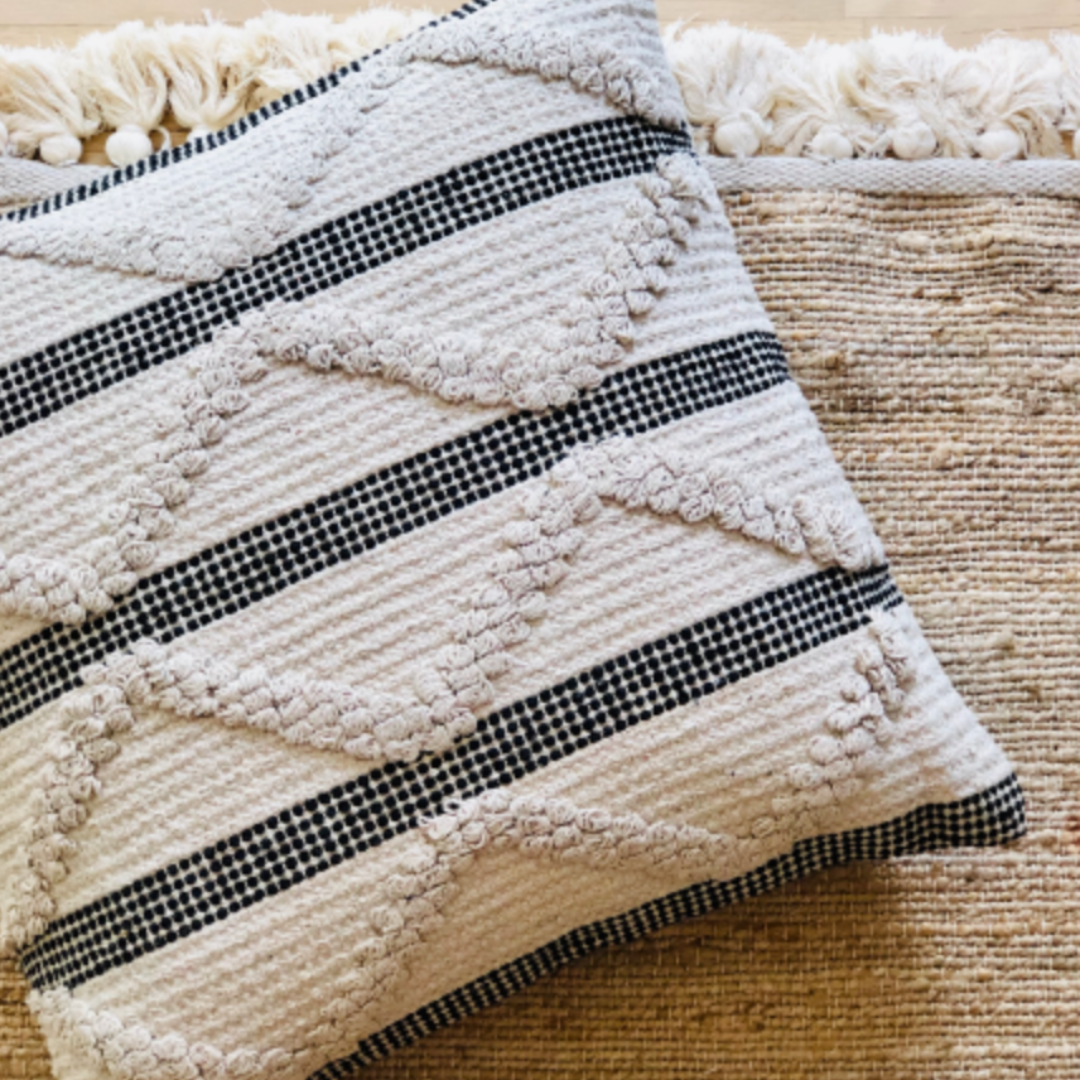 Woven Embroidered Pillow